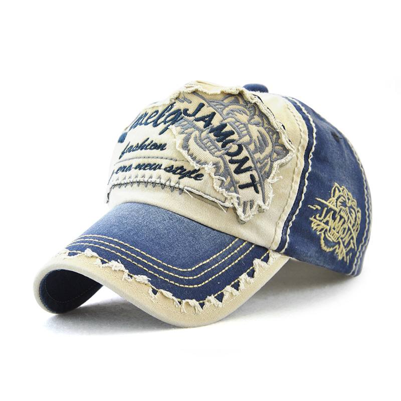 Miehet Naiset Canvas Kirjepainettu Patchwork Peaked Cap