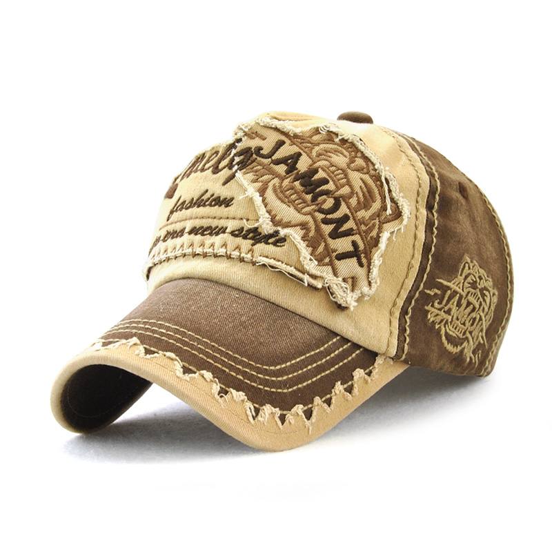 Miehet Naiset Canvas Kirjepainettu Patchwork Peaked Cap