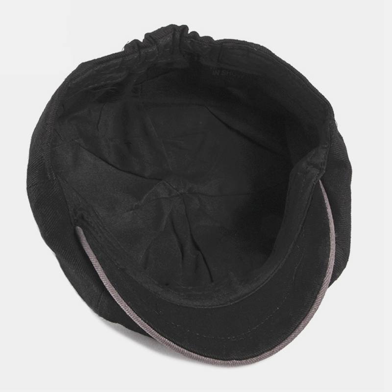 Miehet Puuvilla Brittiläinen Tyyli Street Trend Kontrasti Väri Outdoot Sunvisor Forward Hat Baretti Hattu Kahdeksankulmainen Hattu