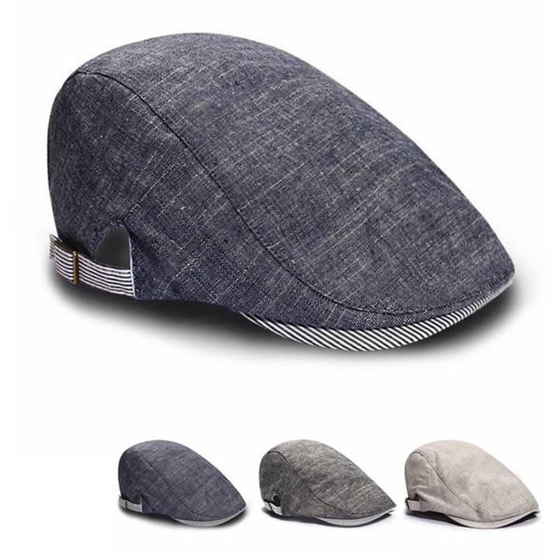 Miesten Baretti Retro-puuvillavisiiri Gorras Planas Baretti Caps Cabbie Ivy Cap