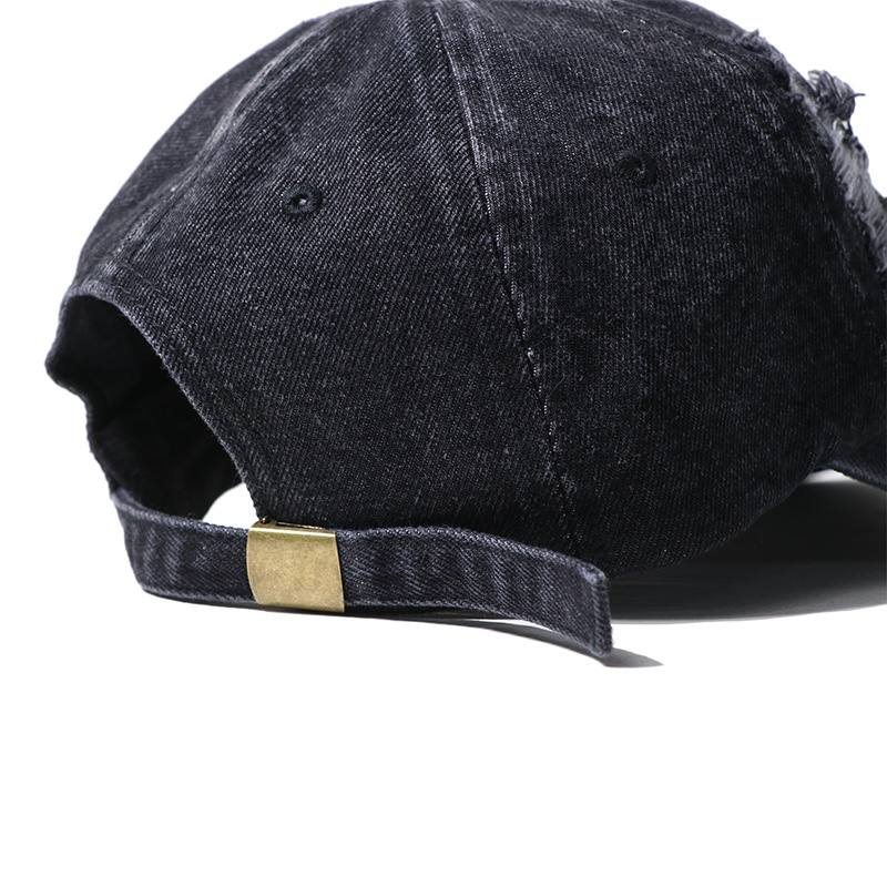 Miesten Ja Naisten Hole Denim Rento Duck Tongue -baseballlippis