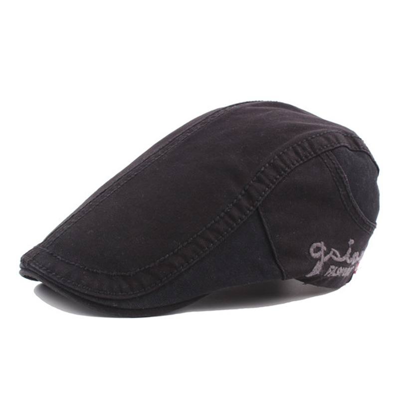 Miesten Vintage Cotton Baret Cap Rento Outdoor Solki Säädettävä Sun Eteenpäin Hatut