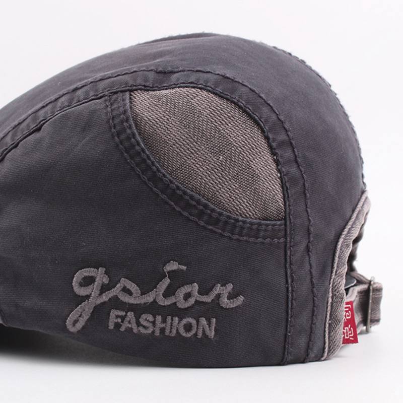 Miesten Vintage Cotton Baret Cap Rento Outdoor Solki Säädettävä Sun Eteenpäin Hatut