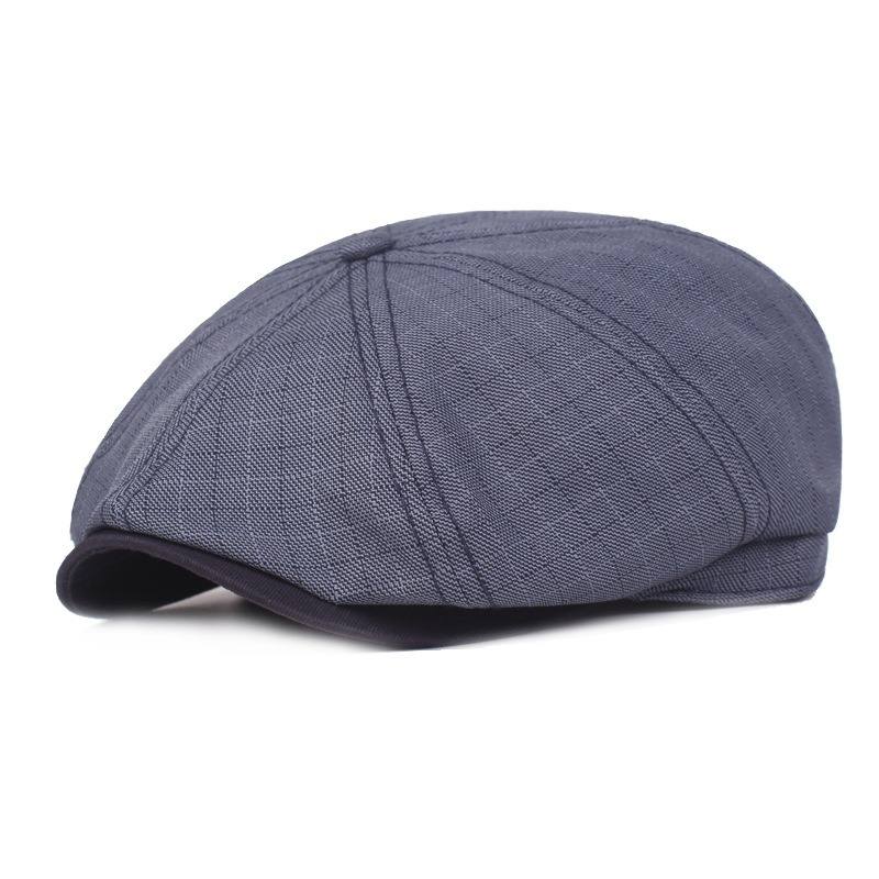 Miesten Visor Pellava Newsboy Baret Caps