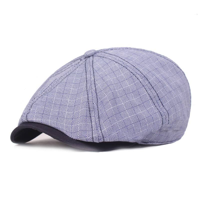 Miesten Visor Pellava Newsboy Baret Caps