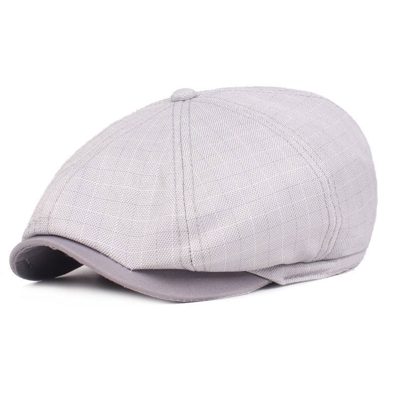 Miesten Visor Pellava Newsboy Baret Caps