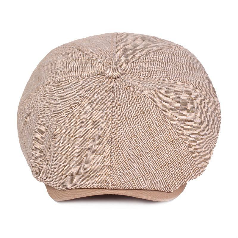 Miesten Visor Pellava Newsboy Baret Caps