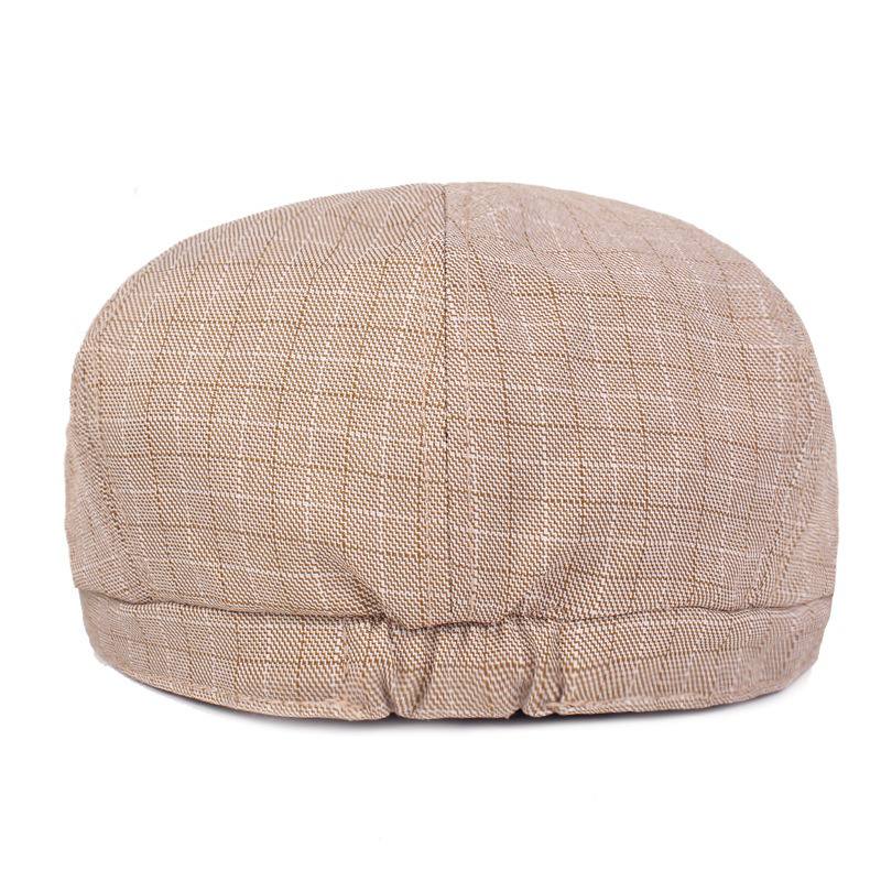 Miesten Visor Pellava Newsboy Baret Caps