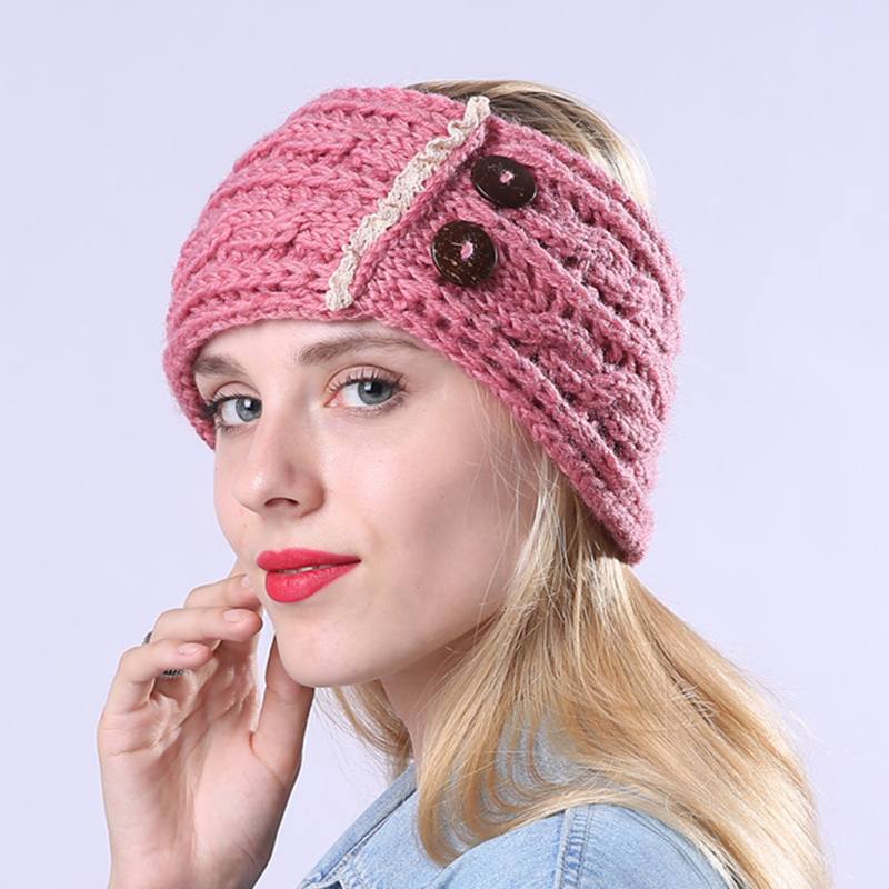 Naisten Talvisuojat Ponytail Knit Pipo Caps