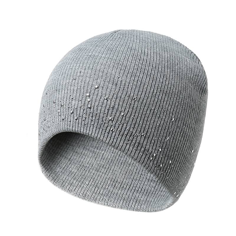 Naisten Vintage Knit Double Layers Kuulosuojaimet Pipo Cap