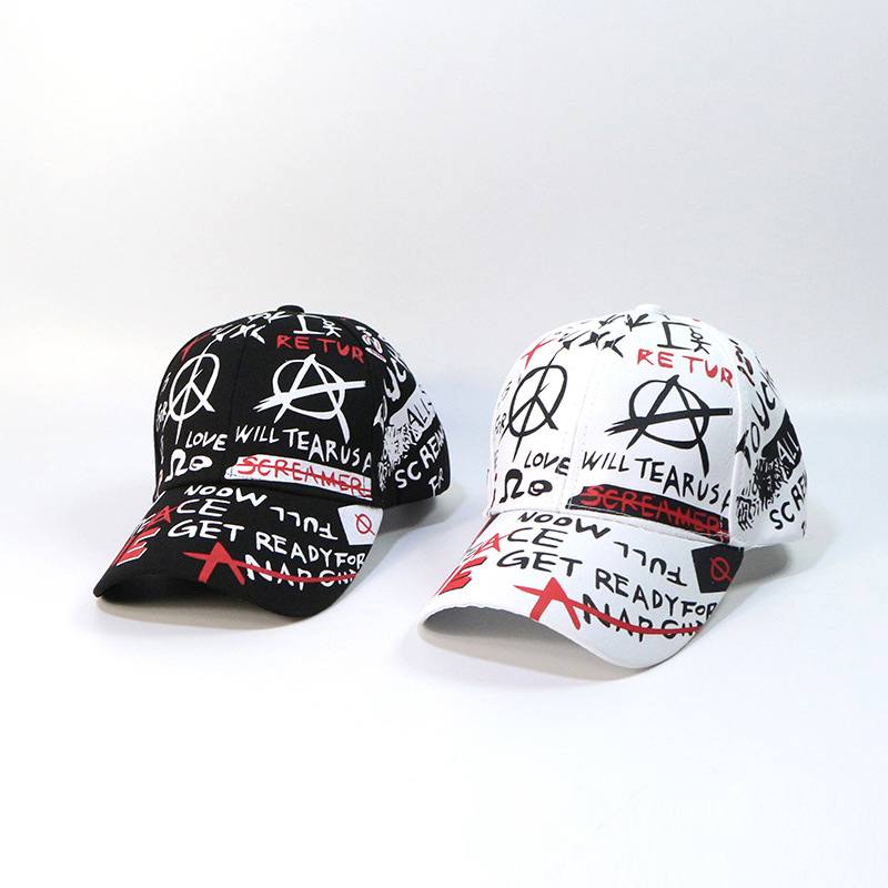 New Style Hat Graffiti Baseball Cap Outdoor Varjostin Auringonsuoja Lippalakki Trendikäs Hip Hop Hattu Oem