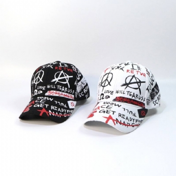 New Style Hat Graffiti Baseball Cap Outdoor Varjostin Auringonsuoja Lippalakki Trendikäs Hip Hop Hattu Oem