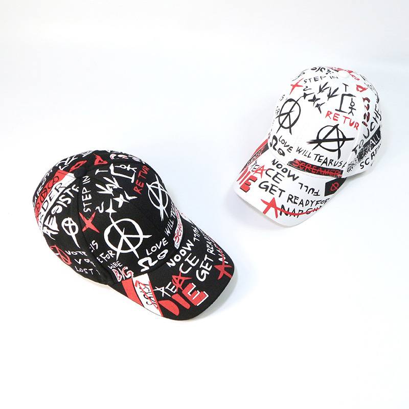 New Style Hat Graffiti Baseball Cap Outdoor Varjostin Auringonsuoja Lippalakki Trendikäs Hip Hop Hattu Oem