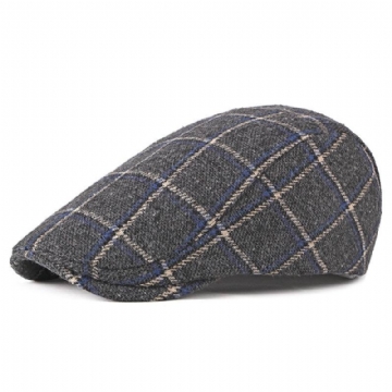 New Style Hat Miesten Brittiläinen Retro Villainen Baretti Rento Plaid