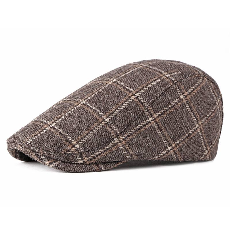 New Style Hat Miesten Brittiläinen Retro Villainen Baretti Rento Plaid