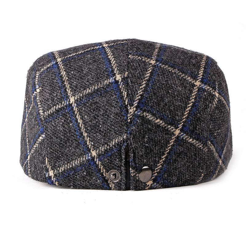 New Style Hat Miesten Brittiläinen Retro Villainen Baretti Rento Plaid