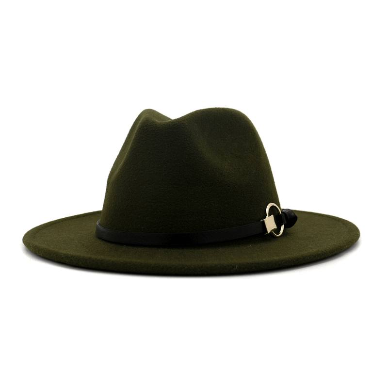 Simple Belt Flat Brim Ja Big Rim All Match Jazz Hat