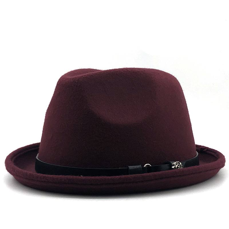 Top Hat Belt Solki Musta Villainen Hattu Mies British Jazz Hat Jäljitelmä Villa