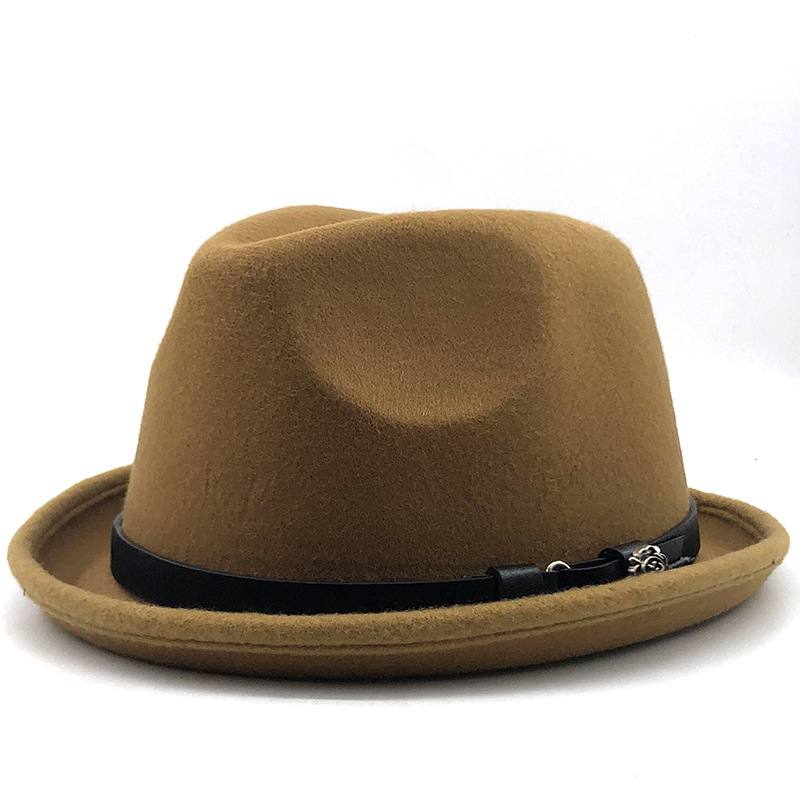 Top Hat Belt Solki Musta Villainen Hattu Mies British Jazz Hat Jäljitelmä Villa