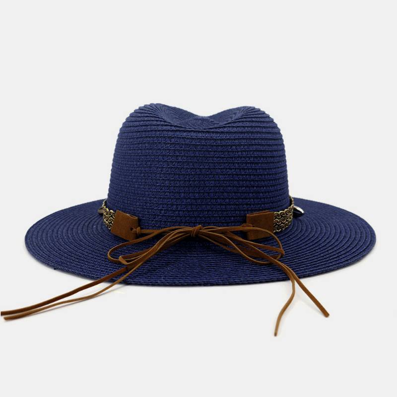 Unisex Aurinkovoide Travel Beach Aurinkohattu Elegantti Merenrantaleveälierinen Jazz-hattu Olkihattu