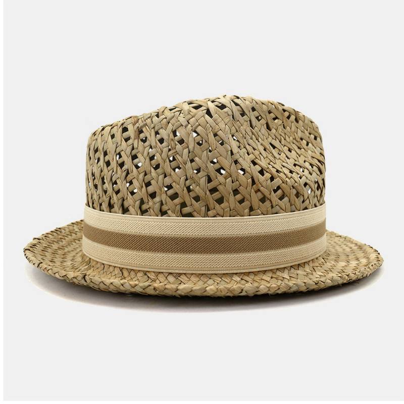 Unisex Aurinkovoide Travel Beach Sun Hat Brittiläinen Tyylikäs Seaside Jazz Hat Olkihattu