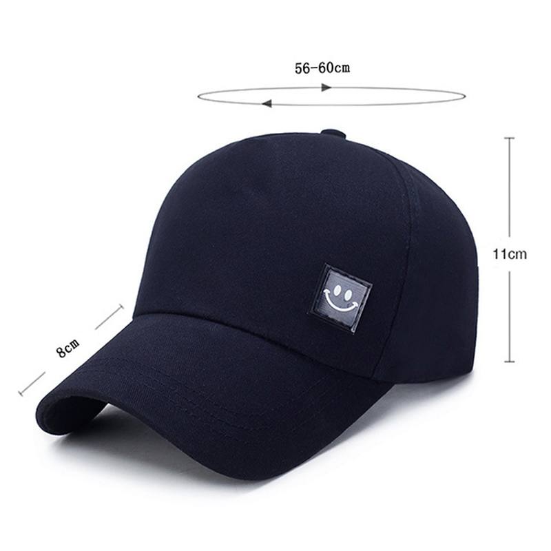 Unisex Canvas Smiling Face Sun Peaked Cap Outdoor Sport Trucker Caps Miehille Ja Naisille