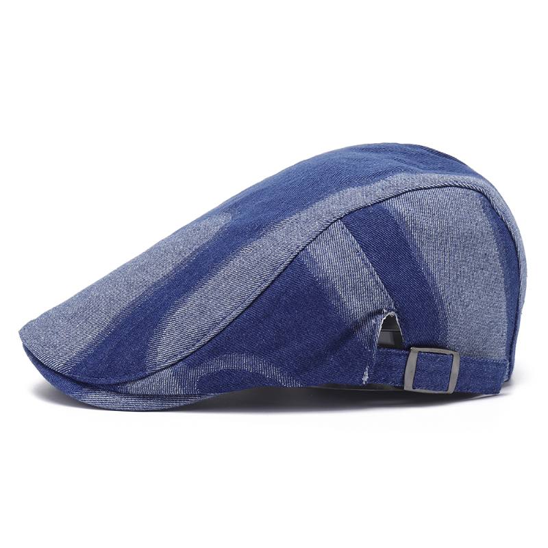 Unisex Denim Lyhytlierinen Distressed Blue Sunshade Peaked Cap