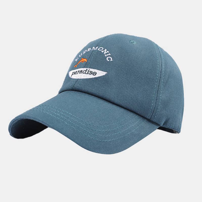 Unisex-kirjaimet Kirjonta Baseball-hatut Puuvilla Pieni Kalakuvio Yksinkertainen Aurinkovoide Ivy Cap