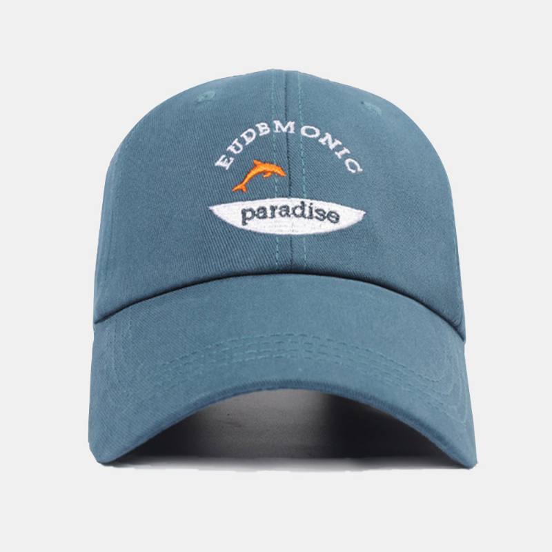 Unisex-kirjaimet Kirjonta Baseball-hatut Puuvilla Pieni Kalakuvio Yksinkertainen Aurinkovoide Ivy Cap