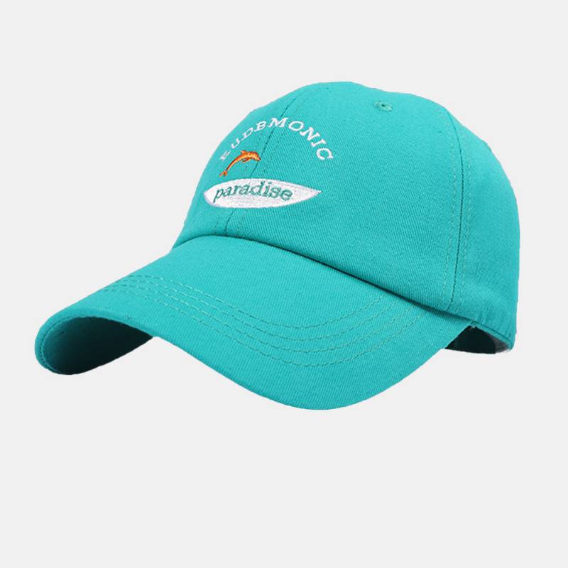 Unisex-kirjaimet Kirjonta Baseball-hatut Puuvilla Pieni Kalakuvio Yksinkertainen Aurinkovoide Ivy Cap