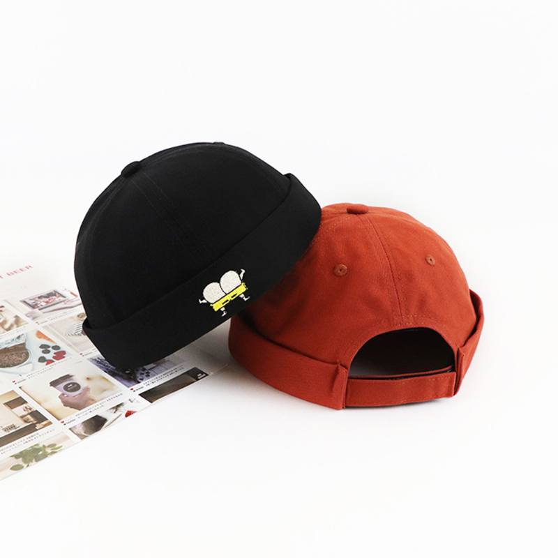 Unisex-melonihattu Summer Thin Section Hip Hop Vuokranantajan Hattu Retro Vapaa-aika Street Brimless Hatut