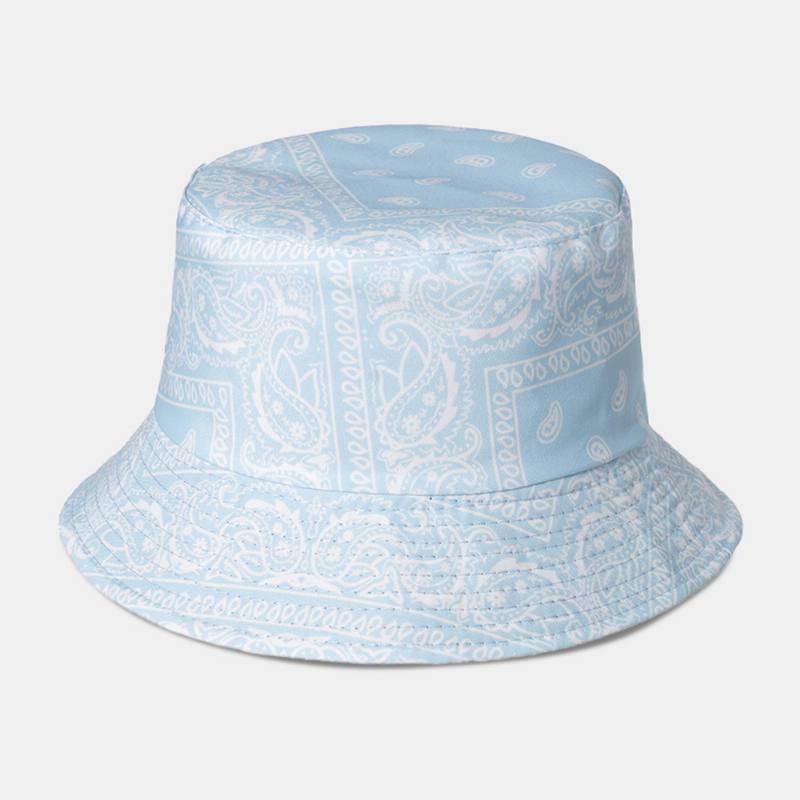 Unisex Overlay Cashew Painatus Bucket Hat Sekavärinen Ommel Rento Aurinkovarjohattu