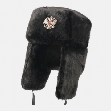 Unisex Plus Velvet Neuvostoliiton Merkki Lämmin Tuulenpitävä Korvaläppäsuojaus Ulkona Trapper-hattu Ushanka-hattu