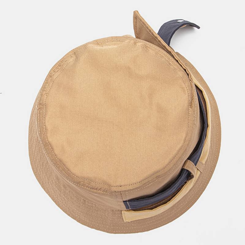 Unisex-puuvillakontrastivärinen Side Dovetail Unique Muoti Bucket Hat