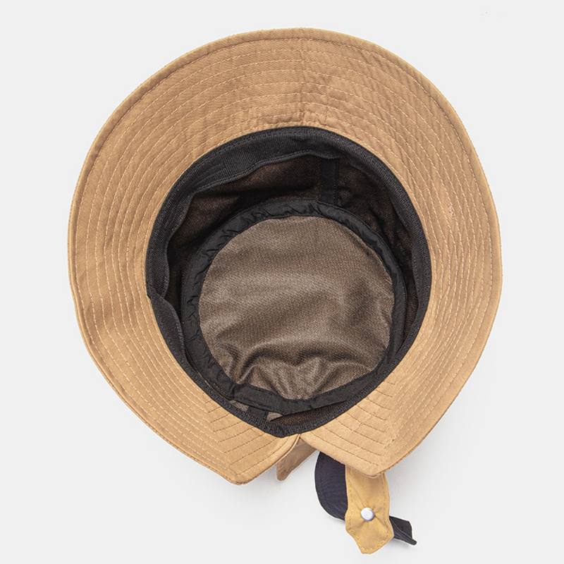 Unisex-puuvillakontrastivärinen Side Dovetail Unique Muoti Bucket Hat