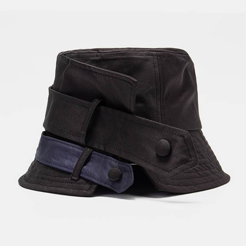 Unisex-puuvillakontrastivärinen Side Dovetail Unique Muoti Bucket Hat