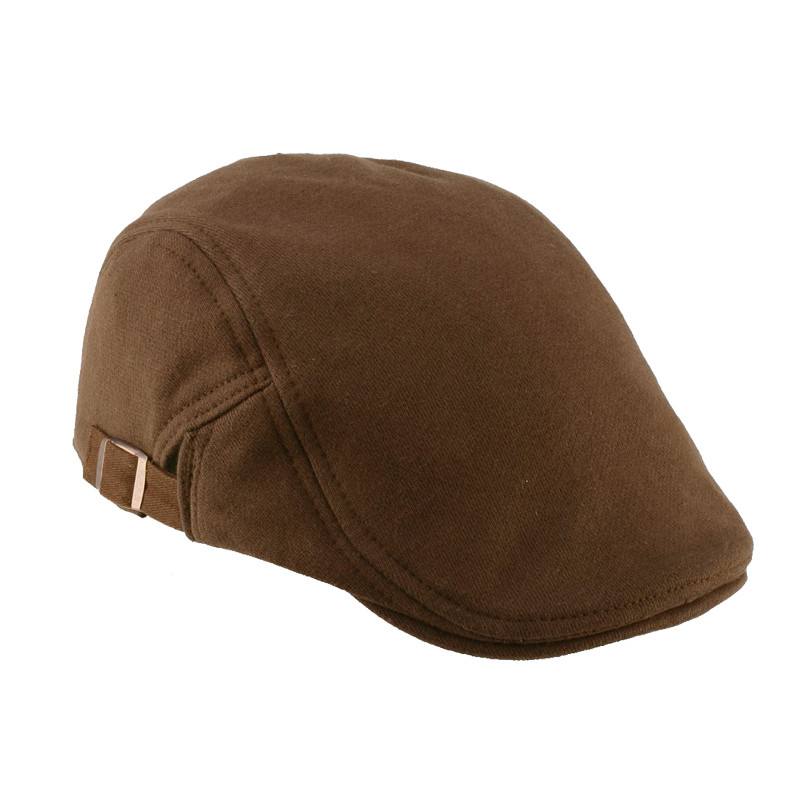 Unisex-puuvillasekoite Barettihattu Paperi Boy Duckbill Golf Litteä Solki Cabbie Cap Miehille Naisille