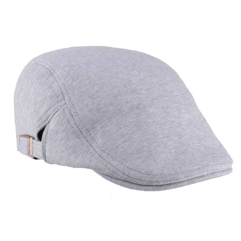 Unisex-puuvillasekoite Barettihattu Paperi Boy Duckbill Golf Litteä Solki Cabbie Cap Miehille Naisille