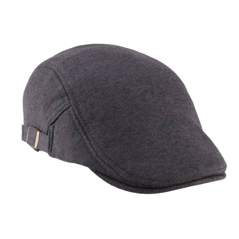 Unisex-puuvillasekoite Barettihattu Paperi Boy Duckbill Golf Litteä Solki Cabbie Cap Miehille Naisille