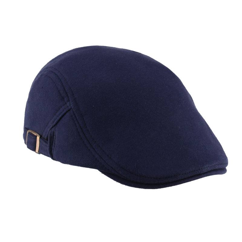 Unisex-puuvillasekoite Barettihattu Paperi Boy Duckbill Golf Litteä Solki Cabbie Cap Miehille Naisille