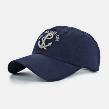 Unisex Rento Säädettävä Lippalakki Veneankkuri Kirjonta Ulkona Ivy Cap Baseball Hatut