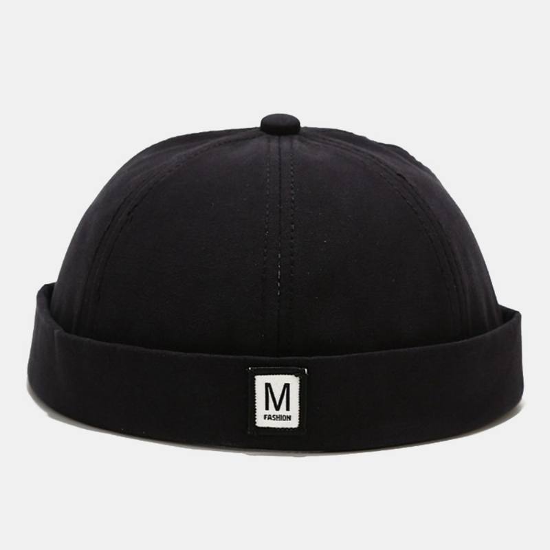 Unisex Splicing M Letter Street Hip-hop Vuokranantajan Hattu Muoti Säädettävä Aurinkovarjo Brimless Beanie Skull Cap