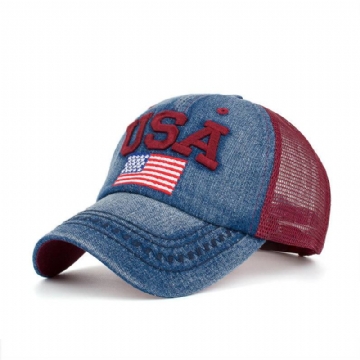 Unisex Vintage Isänmaallinen Baseballlippis Tyylikäs Ahdistunut American Flag -hattu