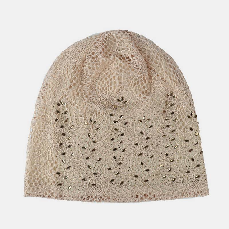 Uusi Knitting Cutout Beanie Hat Hengittävät Lippalakit