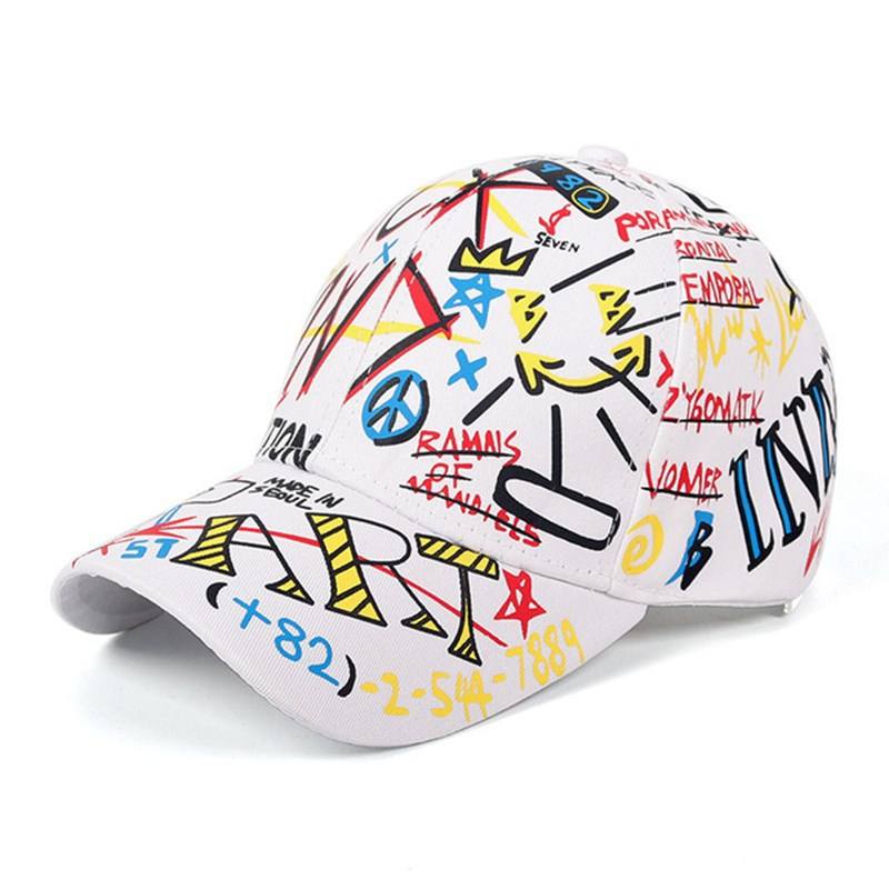 Uusi What Graffiti Baseball Cap Hip Hop Tide Hattu Kesämatka Varjostimet Miehet Naiset Ulkoilu Urheilu Rento Hatut Snapback Hatut Gorr