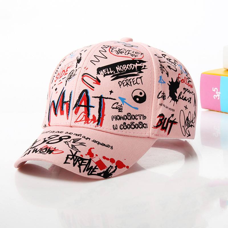 Uusi What Graffiti Baseball Cap Hip Hop Tide Hattu Kesämatka Varjostimet Miehet Naiset Ulkoilu Urheilu Rento Hatut Snapback Hatut Gorr