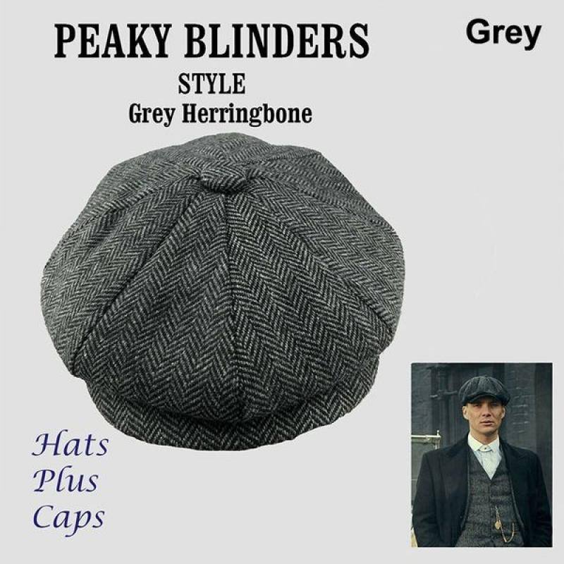 Wool Newsboy Caps Miesten Herringbone Litteät Lippikset Gatsby