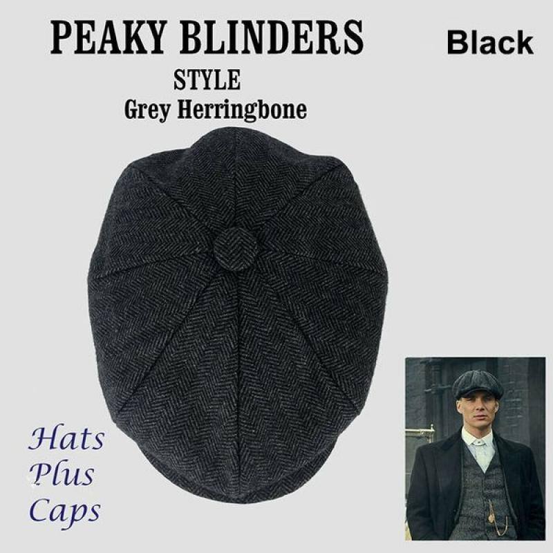 Wool Newsboy Caps Miesten Herringbone Litteät Lippikset Gatsby