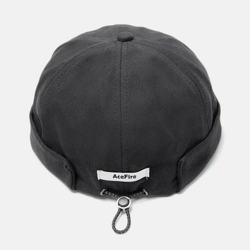 Yksivärinen Retro Kiristysnyörillä Skull Hat Pipo Brimless Hatut