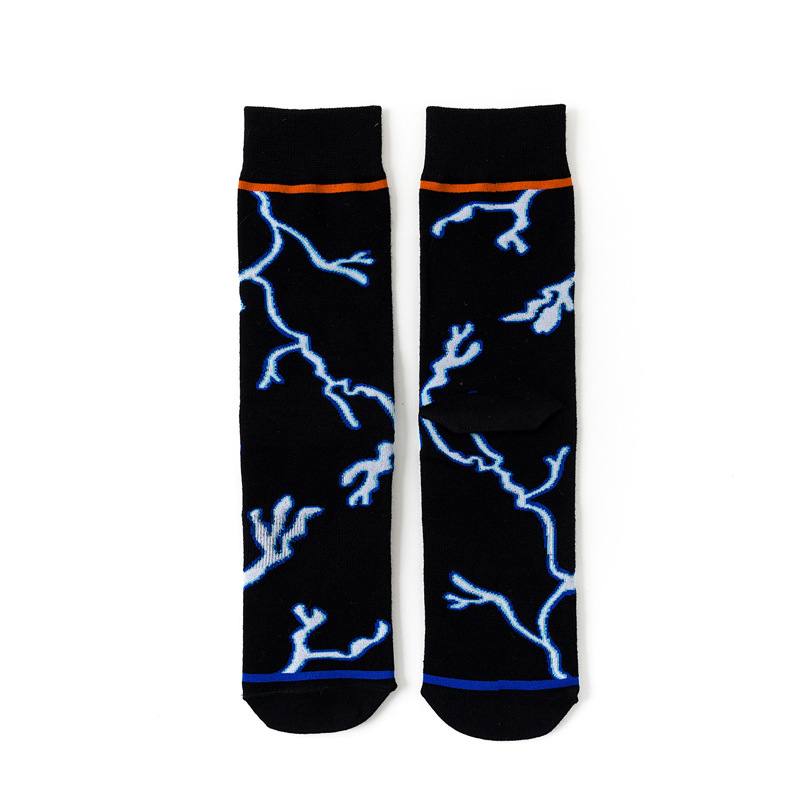 Creative Contrast Color Cotton Socks Personality Four Seasons -sukat